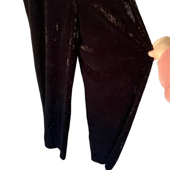 WAYF Posie Lace-Up Jumpsuit In Black Velvet - Picture 7 of 11